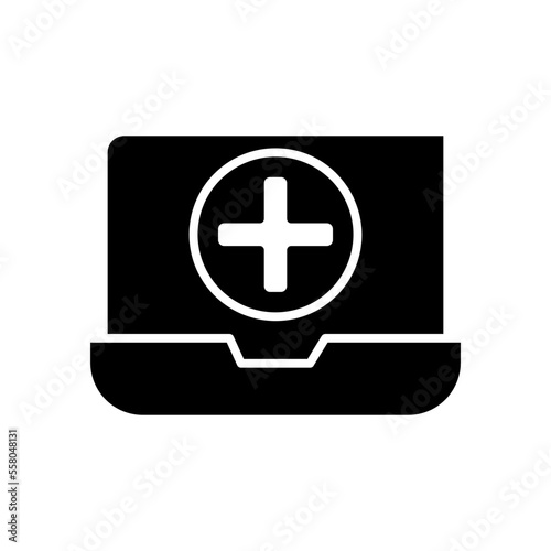 medical app glyph icon