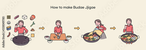 Budae-jjigae, a food steeped in Korean history. A chef explains how to make budae-jjigae.