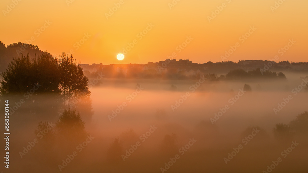 Wschód słońca na polach pod Olsztynem
