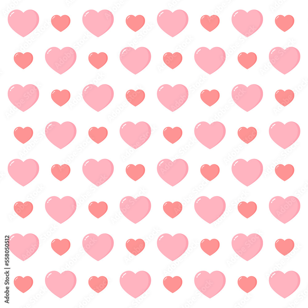 Vector illustration of Happy Valentine's Day concept hearts background