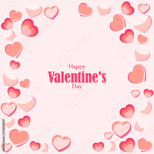 Vector illustration of Happy Valentine's Day concept greeting background © NAVIN