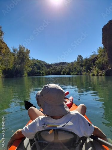 kayaking on the river photo