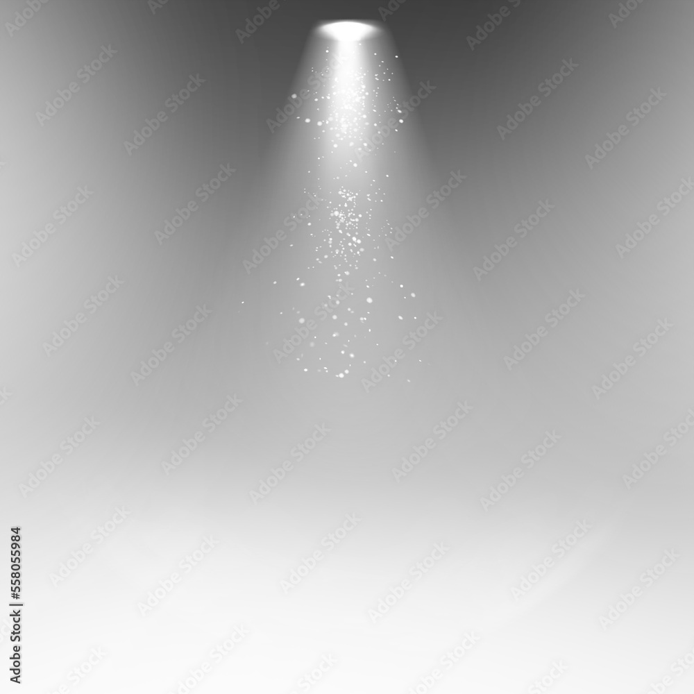 Foto Stage white smoke spotlight