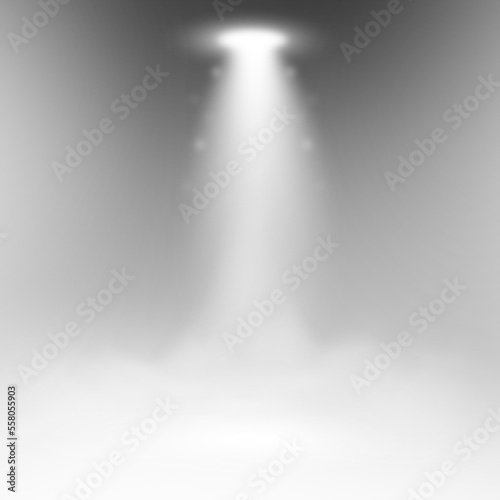 Spotlight lighting with fog