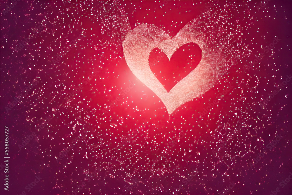 Love and Heart Red Floral Valentine's Day Design with Generative AI for a Romantic and Memorable Day with Romance and Celebration