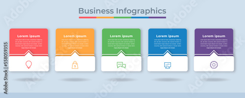 Timeline Infographics Business Data Visualization Process Chart. Abstract Diagram Graph with Steps, Options