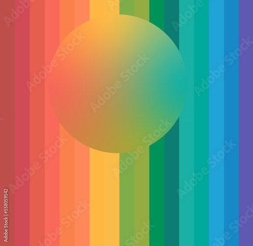 Abstract colorful vector rainbow background with colorful sphere/circle