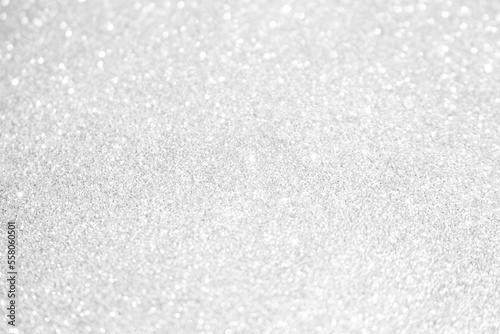 Silver background Abstract Bokeh Christmas.	
