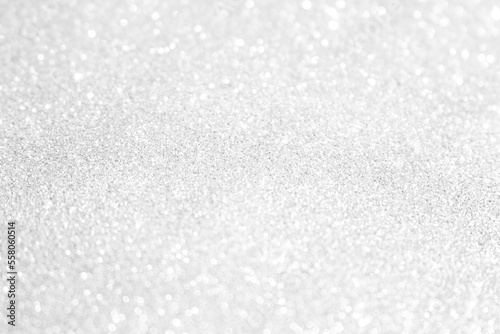 Silver background Abstract Bokeh Christmas.	
