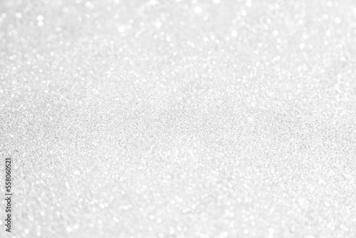 Silver background Abstract Bokeh Christmas.	
