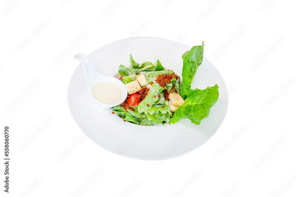 Vegetable salad isolated on background