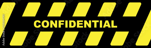 confidential sign on white background