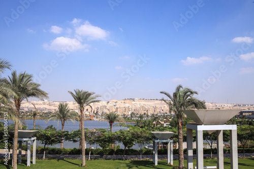 Beautiful view of Egypt cityscape with The River Nile