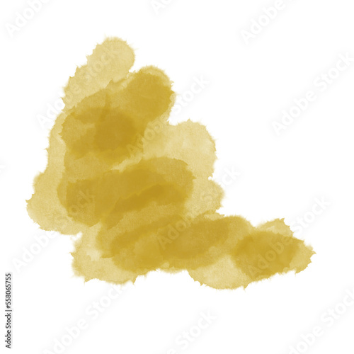 Golden Watercolor Smudge