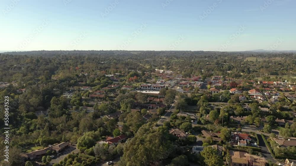 Aerial view of Rancho Santa Fe, a wealthy community in San Diego, California. Aerial view of Rancho Santa Fe, a wealthy community in San Diego, California.