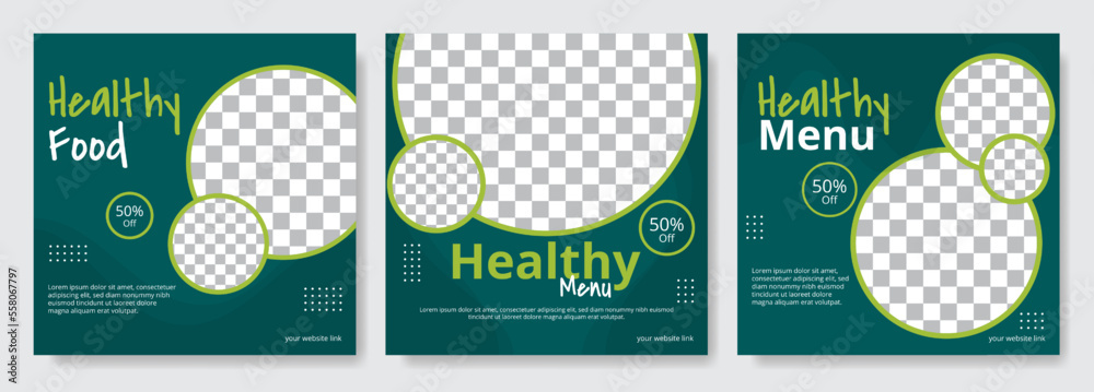 Healthy food Social media post template