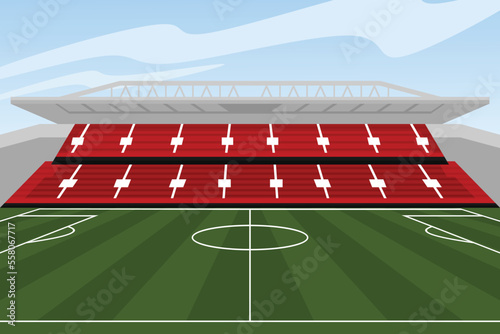 Soccer stadiums buildings. stadium line drawing illustration vector. Football stadium sketch vector