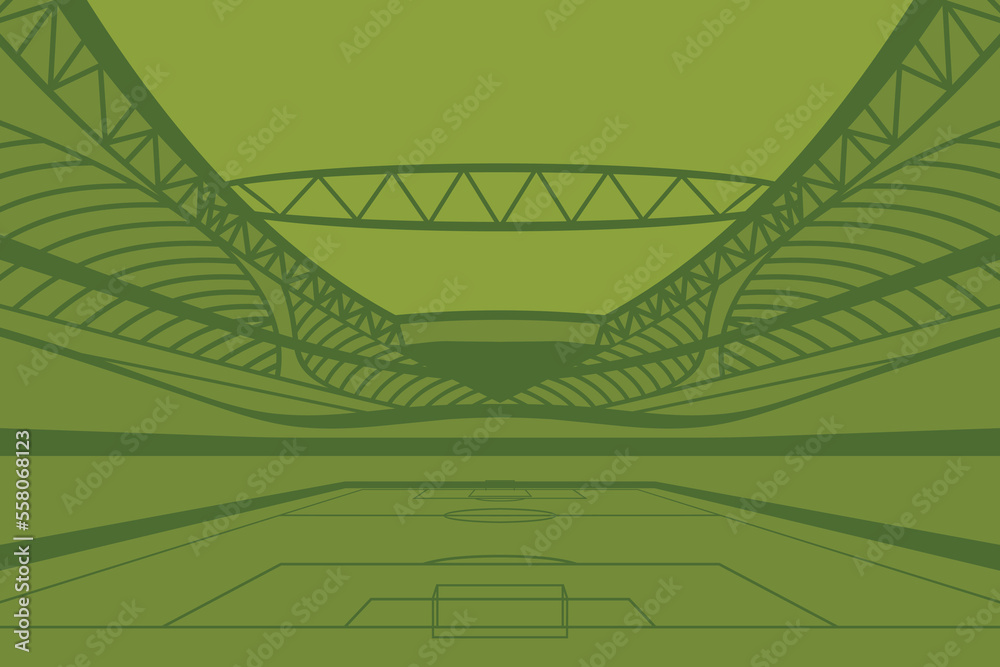 Soccer stadiums buildings. stadium line drawing illustration vector. Football stadium sketch