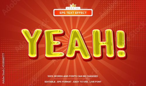 Yeah Cartoon Text Effect