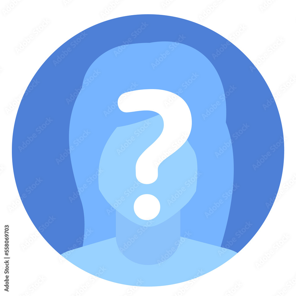 unknown person, hidden identity icon with girl unknown person, hidden identity icon with girl