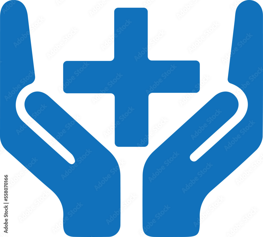 Medical icon, health care icon blue vector Medical icon, health care icon blue vector