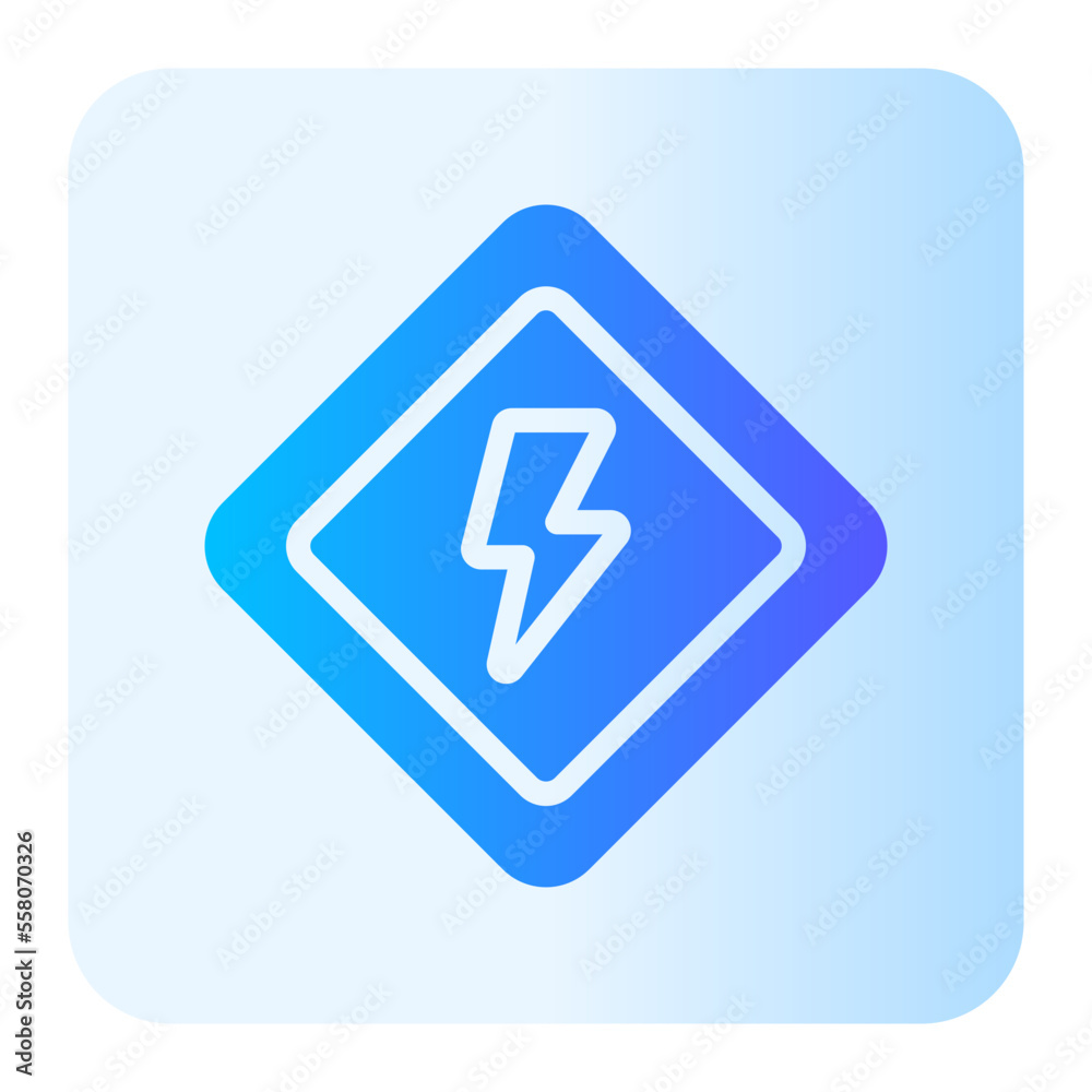 warning sign gradient icon warning sign gradient icon