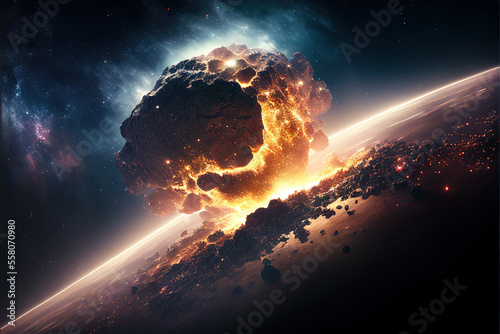Huge asteroid hits earth