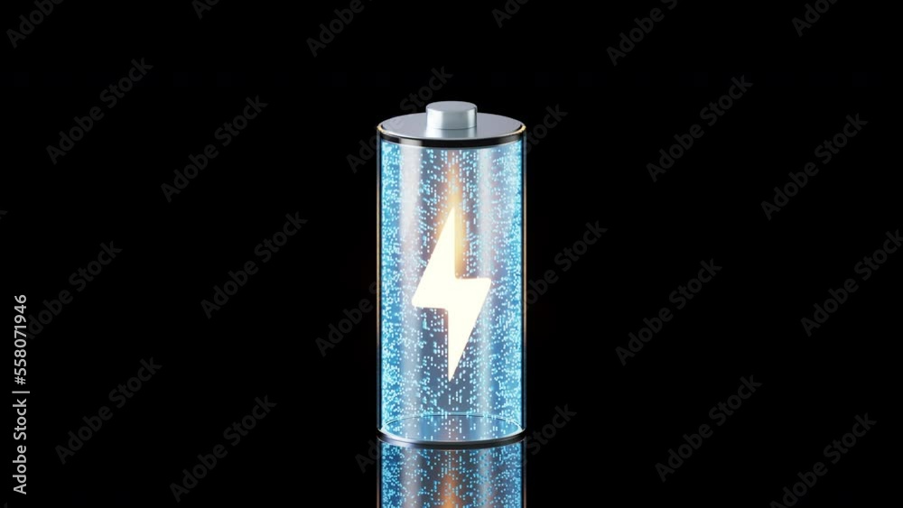 3D fast charge battery on black background, energy technology concept, 3d rendering. 3D fast charge battery on black background, energy technology concept, 3d rendering.
