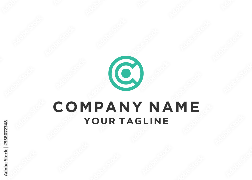 OC letter logo design vector illustration template