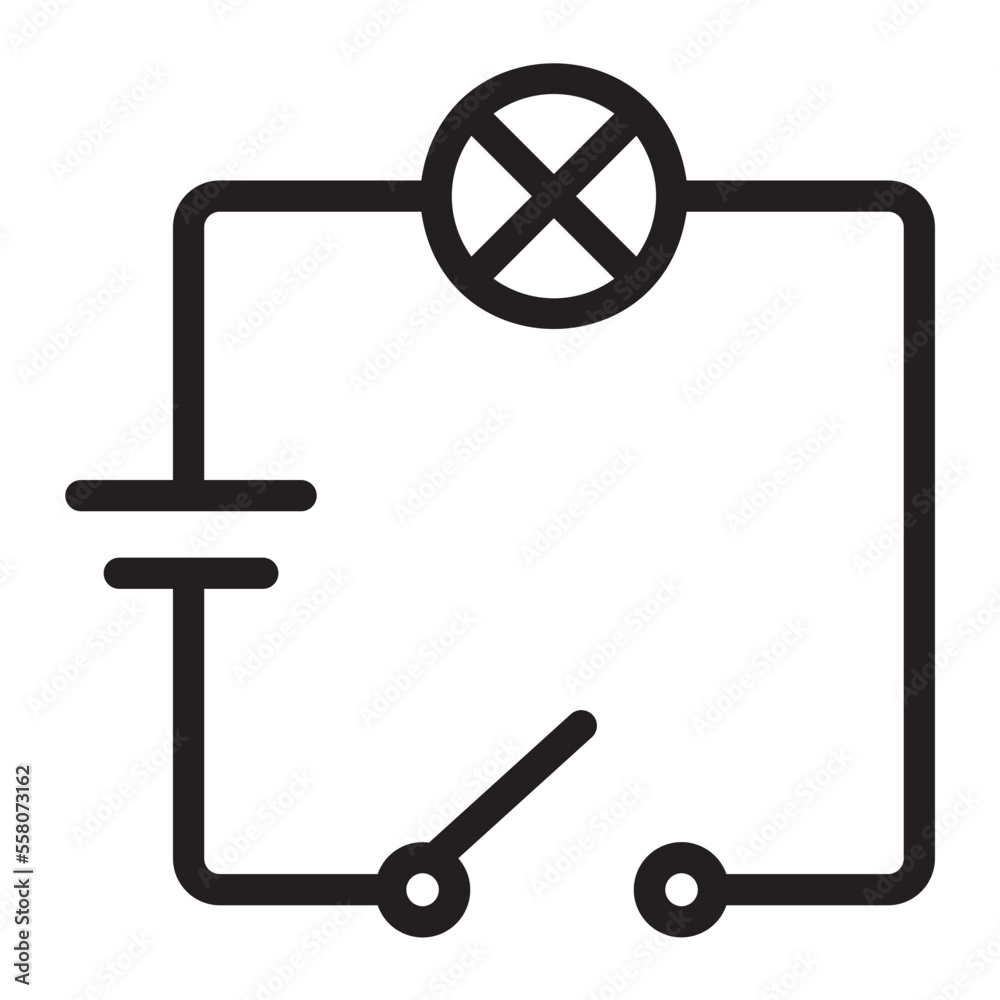 wiring diagram line icon