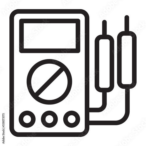 amperemeter line icon