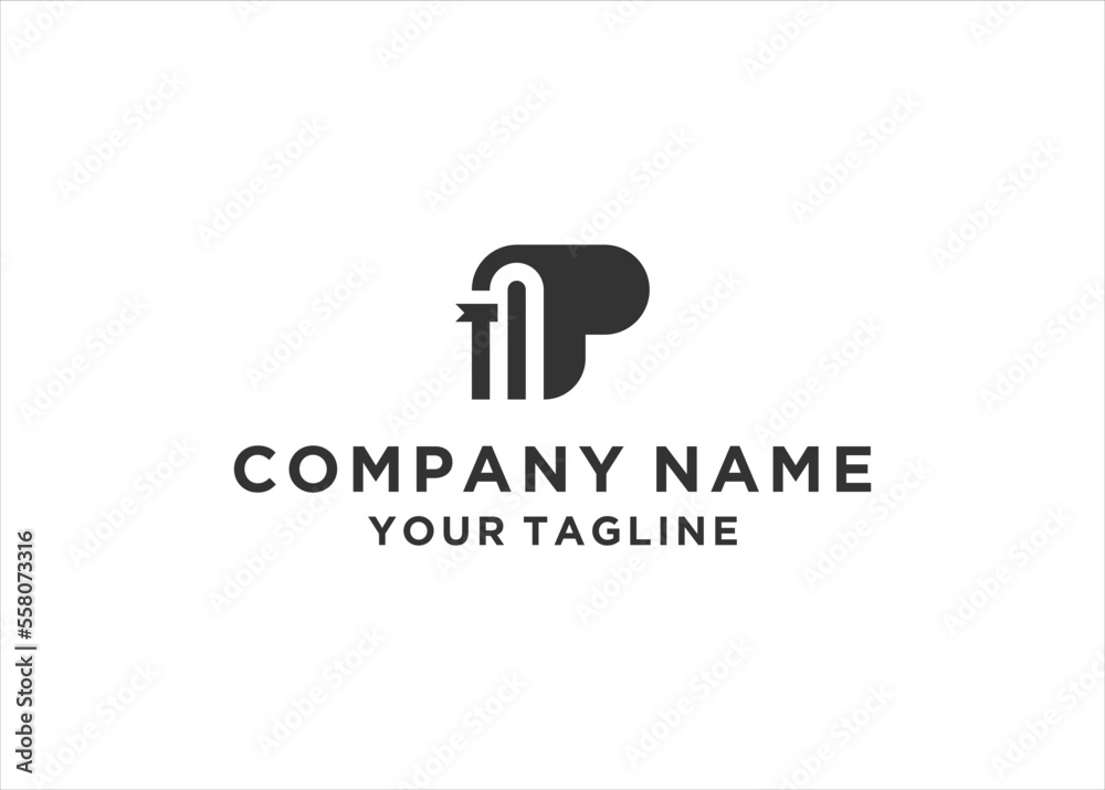 Creative Letter P Book Design Vector illustration template Creative Letter P Book Design Vector illustration template