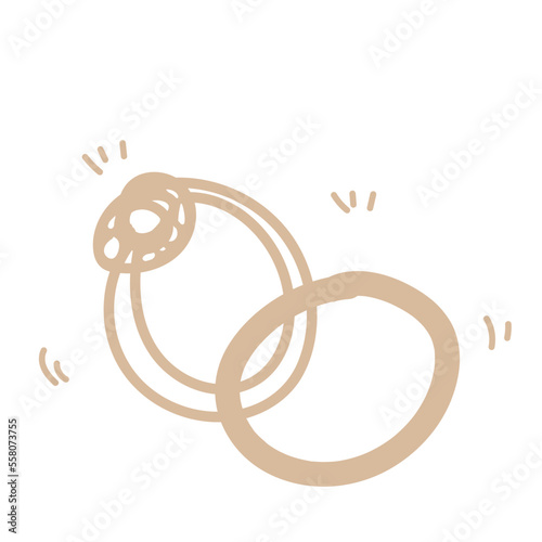 couple wedding ring handdrawn