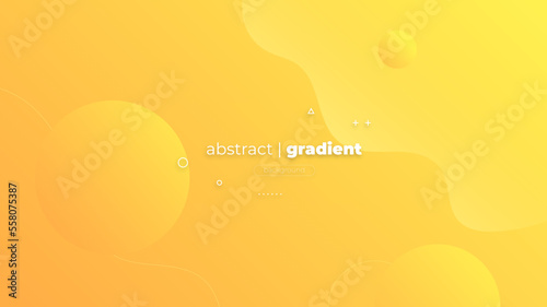 Abstract Modern Background with Motion Wave Lines Element and Yellow Gradient Color