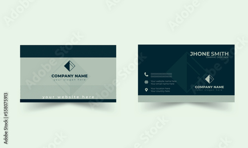  Corporate Creative Professional modern  clean pattern Trendy style and black white and green 3d Double side gradient identity design luxury minimal  multipurpose official print ready business card
 