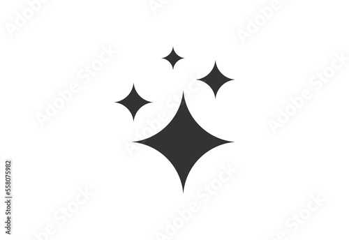 Shine icon symbol vector. on white background.