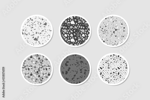 Social media highlight story cover. Terrazzo abstract design