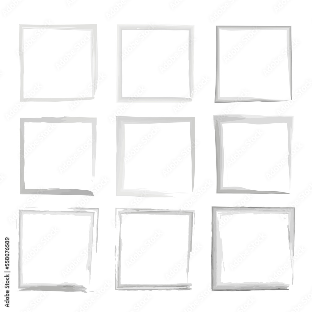 brush squares. Ink paint brush stain square. Grunge texture. Vector illustration. stock image. brush squares. Ink paint brush stain square. Grunge texture. Vector illustration. stock image.