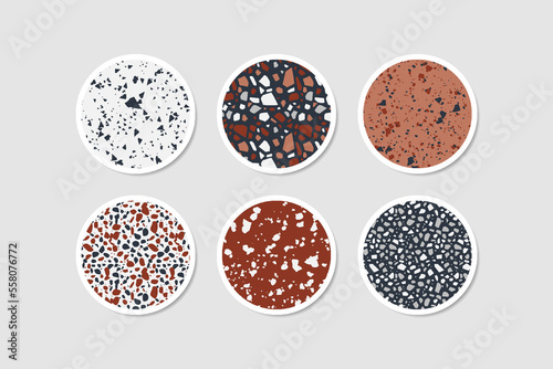 Social media highlight story cover. Terrazzo abstract design