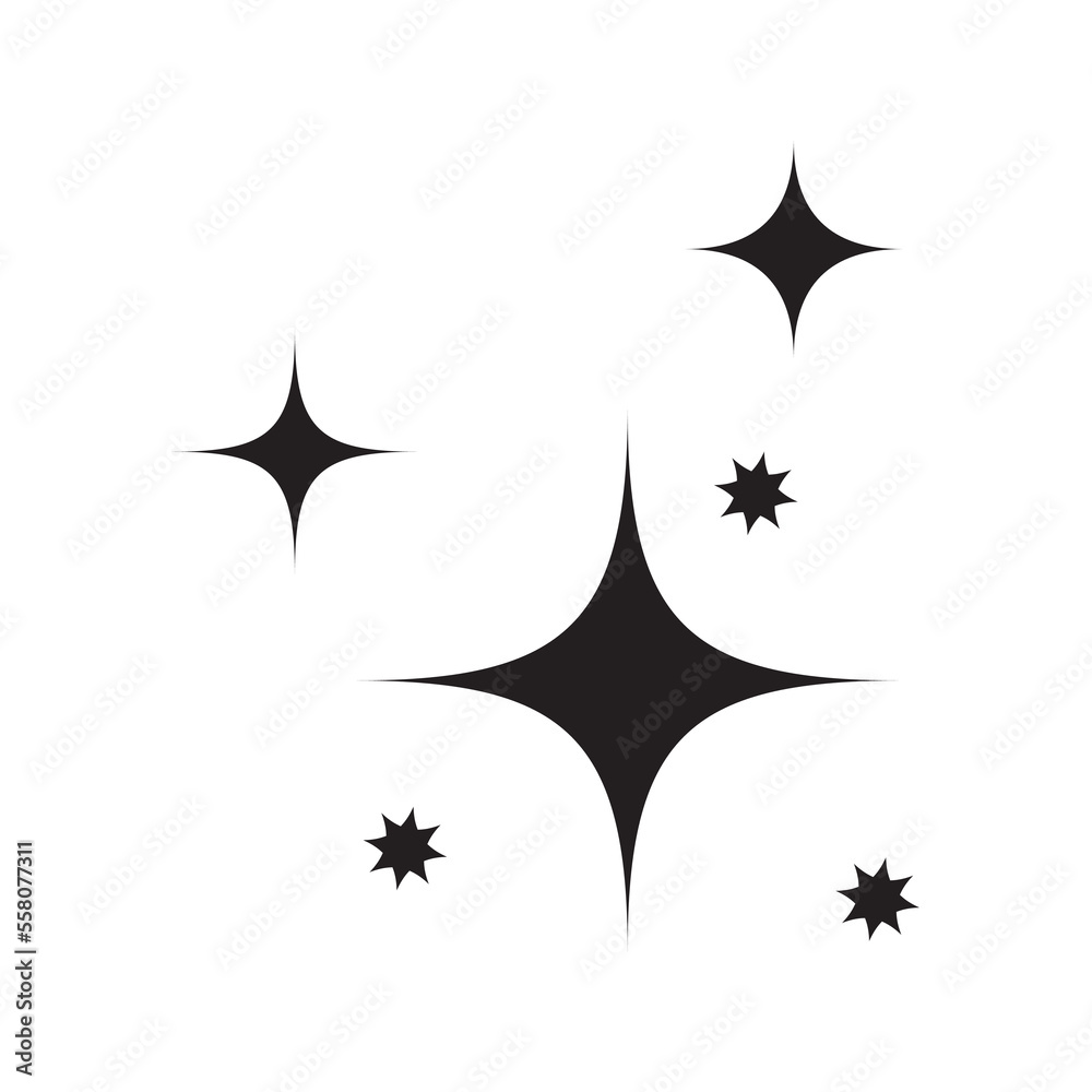 Star icon. Twinkling stars. Sparkles, shining burst. vector illustration
