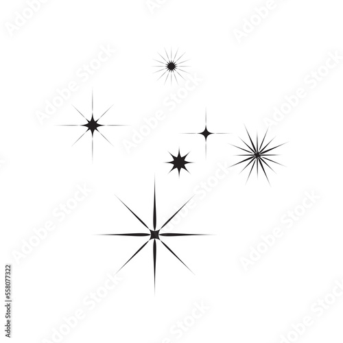 Star icon. Twinkling stars. Sparkles, shining burst. vector illustration
