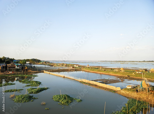 Beautiful Landscape view titas river at brahmanbaria  bangladesh