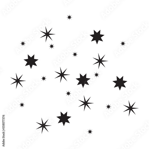 Star icon. Twinkling stars. Sparkles, shining burst. vector illustration