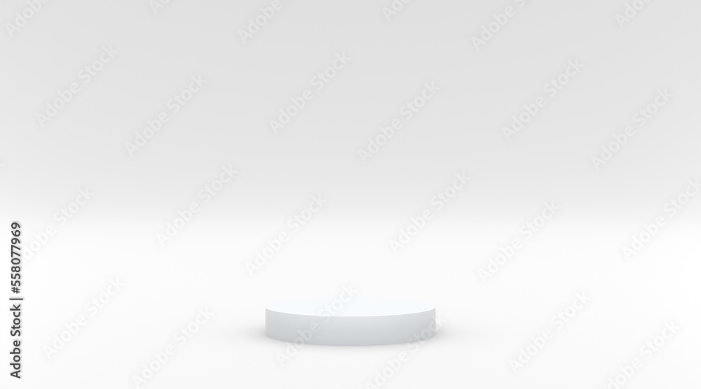 Podium gray with white background and circle glass effect 3d illustration render for your product design flyer and etc Podium gray with white background and circle glass effect 3d illustration render for your product design flyer and etc
