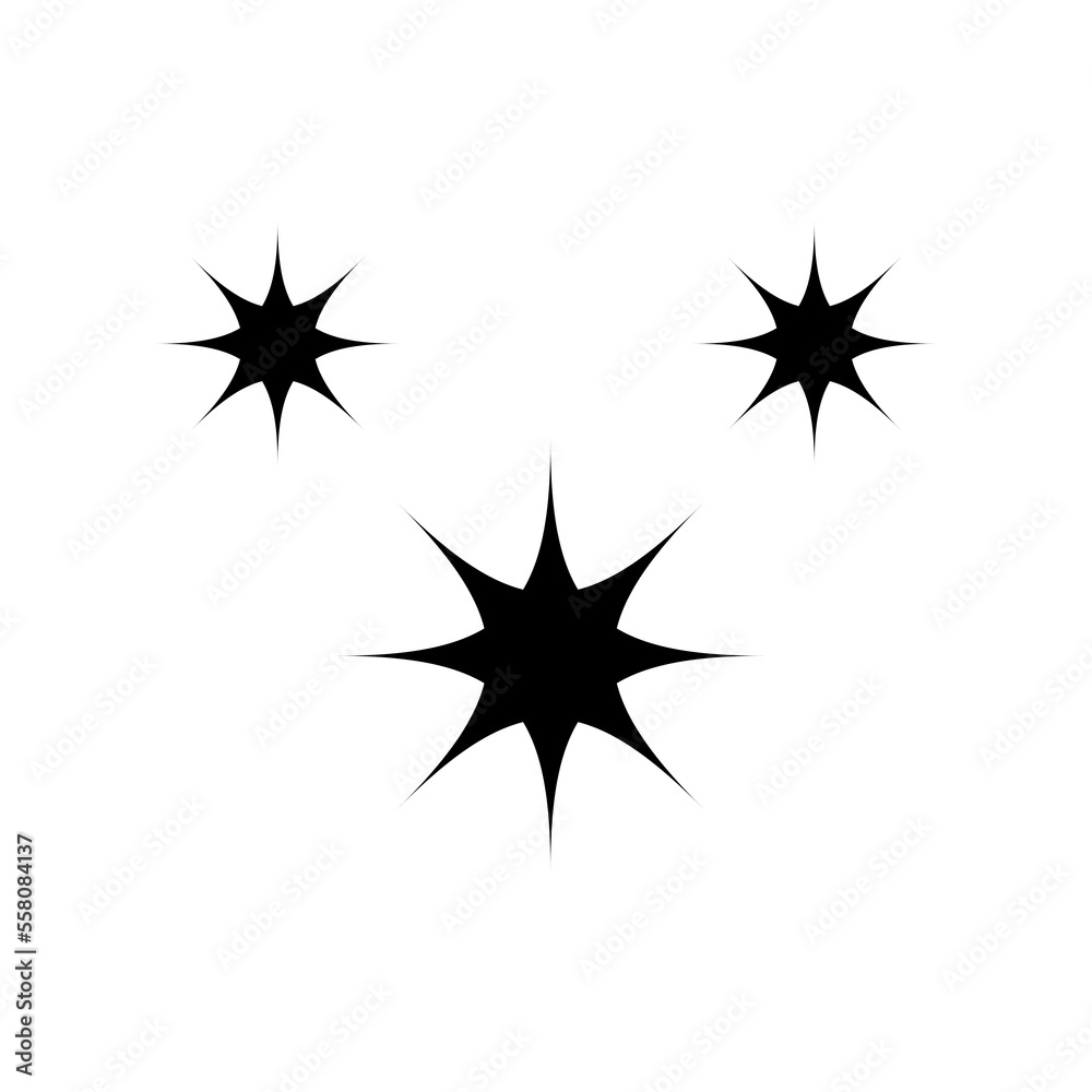 Obraz premium Star icon. Twinkling stars. Sparkles, shining burst. vector illustration