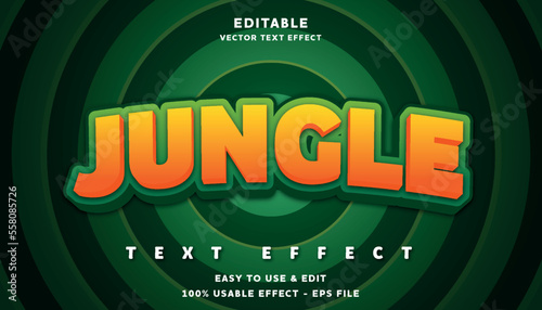 editable jungle vector text effect with modern style design usable for logo or company campaign