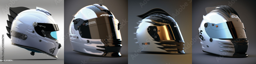 Motorcross motorsports high speed helmet design renders with gradient background and unique modern futuristic racing visor concepts Motorcross motorsports high speed helmet design renders with gradient background and unique modern futuristic racing visor concepts