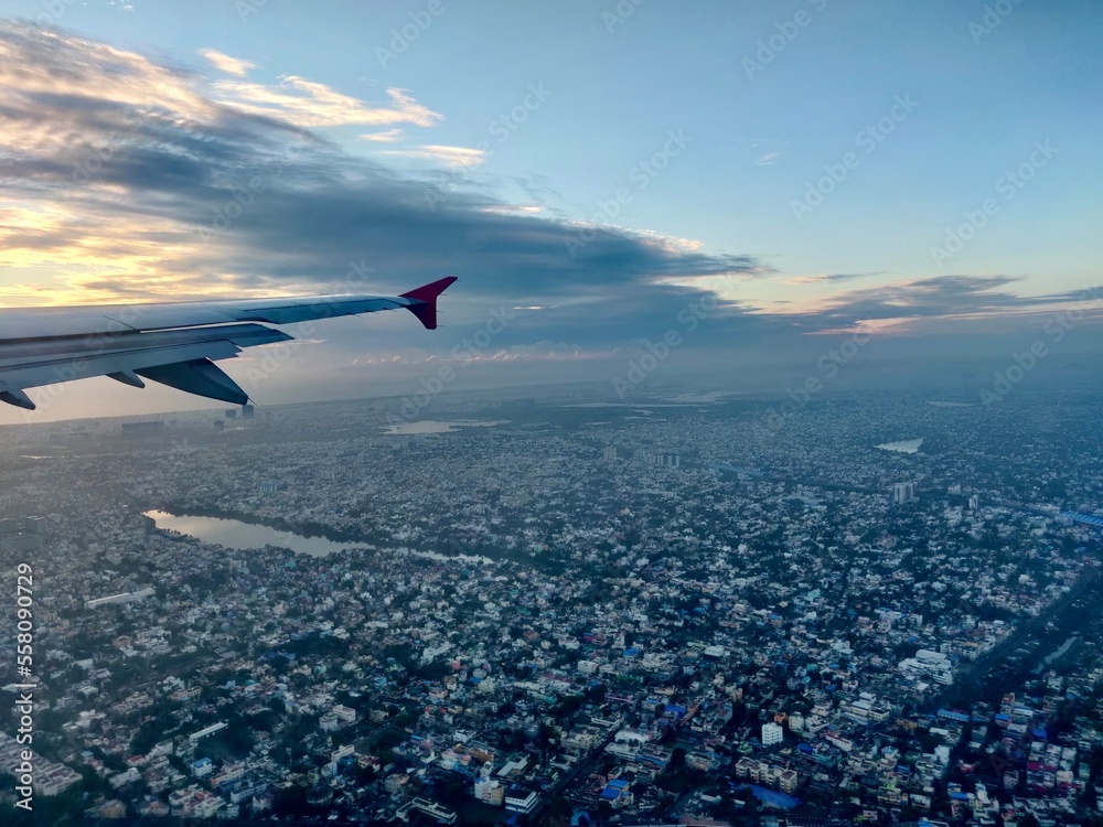 Fototapeta premium view from airplane