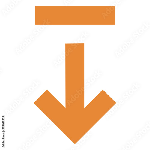 download orange arrow icon