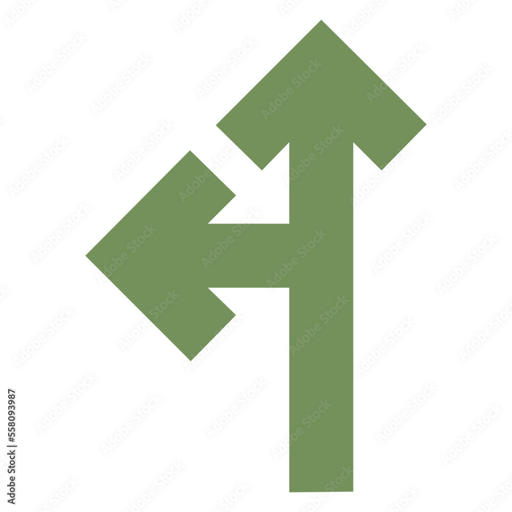 two way split green arrow icon two way split green arrow icon